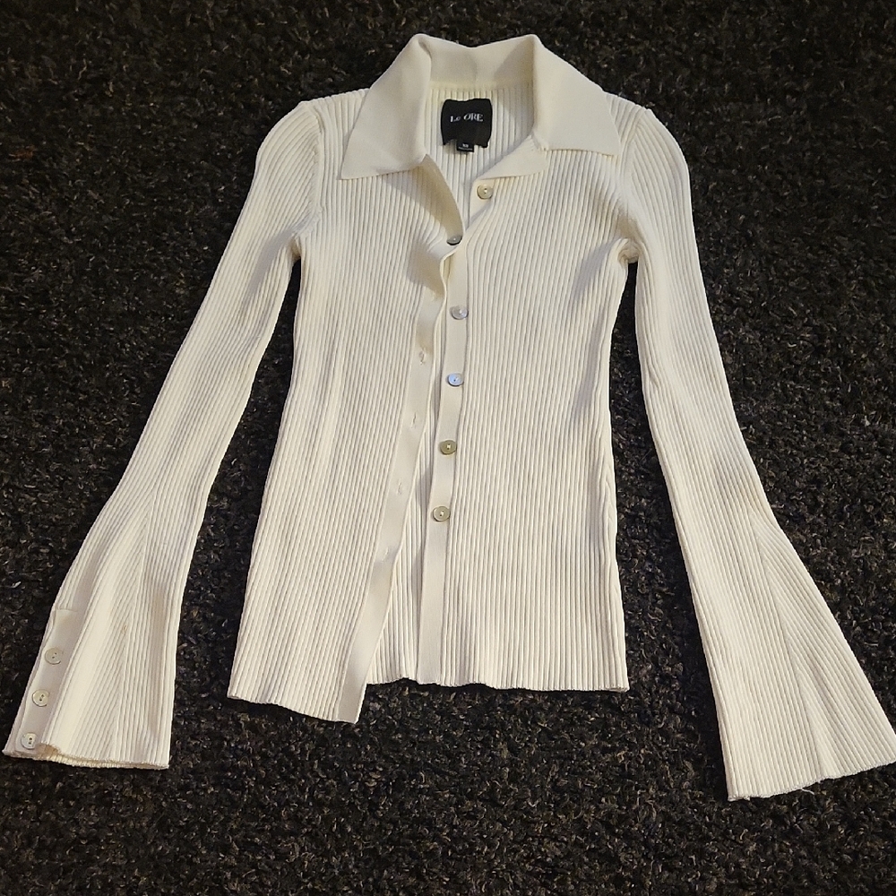 LA Girl Women's White Button Down Shirt